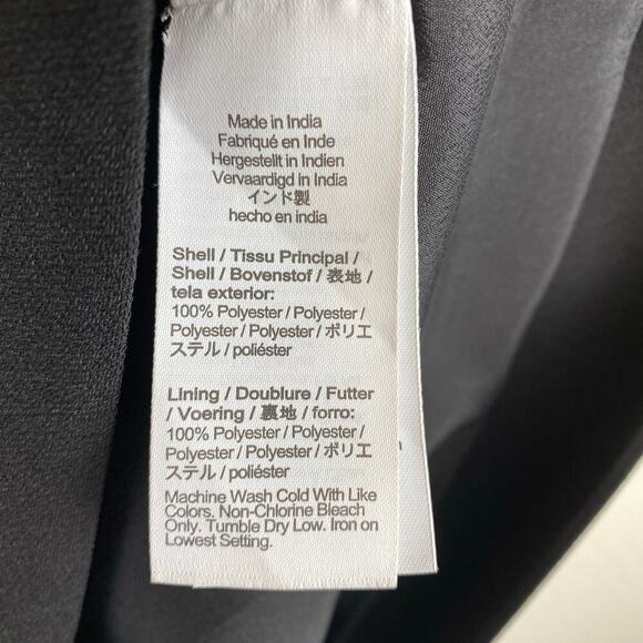 NWT J. Crew Button Front Shift Dress Size M Black Drapey Crepe - Picture 11 of 13